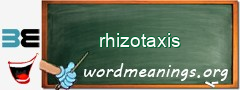 WordMeaning blackboard for rhizotaxis
